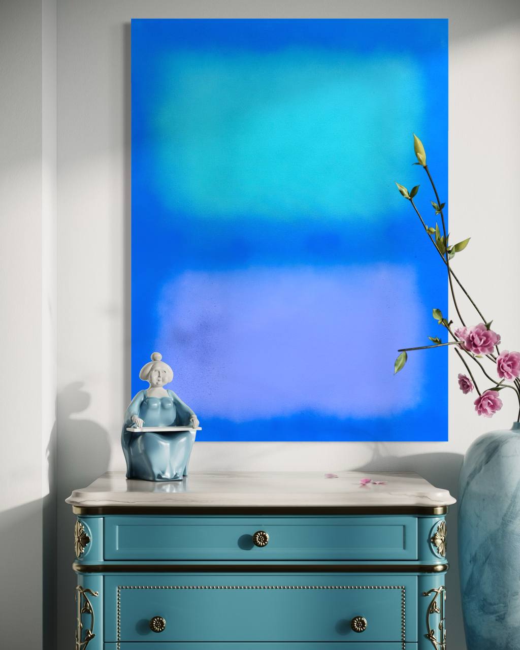 Shift in Electric Blue