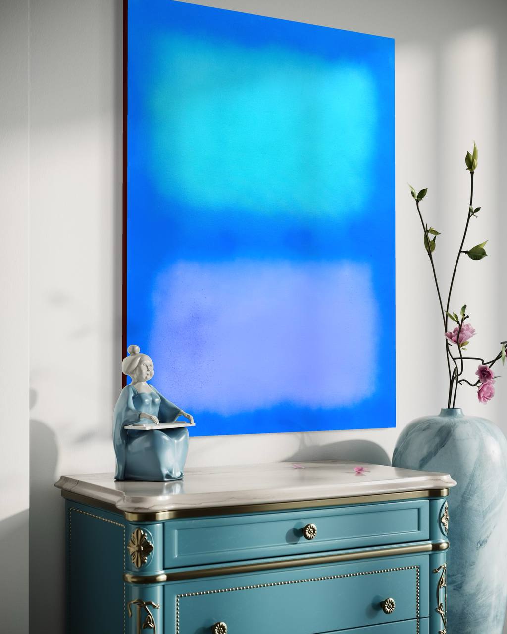 Shift in Electric Blue